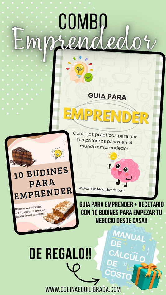 COMBO EMPRENDEDOR - Guia + Recetario  + REGALO para comenzar tu negocio